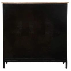ATMOSPHERA, CRŽATEUR D'INTŽRIEUR Buffet 2 Portes Design "Tibo" 90cm Noir & Naturel -Buffet et enfilade Soldes 50907542 4
