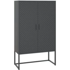 Buffet Haut 80x35x135 Cm Acier Anthracite VidaXL -Buffet et enfilade Soldes 50913164 2