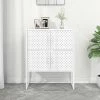 Buffet Haut Acier Blanc 80x35x100 Cm VidaXL