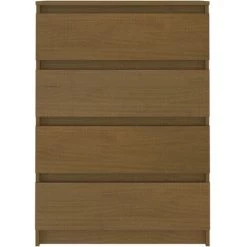 Armoire D'appoint 60x36x84 Cm Bois De Pin Massif Marron Miel VidaXL -Buffet et enfilade Soldes 51509217 5