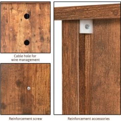DECKON Meuble TV, Buffet, Meuble De Cuisine, Meuble De Rangement, Meuble D'appoint étagères Ouvertes, Salon, Salle à Manger, Couloir, Design Industriel, Marron Vintage 9 DECKON Meuble TV, Buffet, Meuble De Cuisine, Meuble De Rangement, Meuble D'appoint étagères Ouvertes, Salon, Salle à Manger, Couloir, Design Industriel, Marron Vintage -Buffet et enfilade Soldes 51585808 5