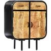 YOUTHUP Buffet 60 X 30 X 75 Cm Bois De Manguier Massif Et Fer