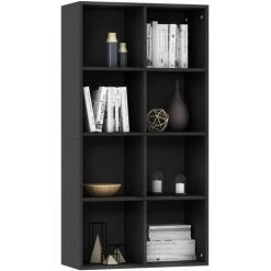 YOUTHUP Bibliothèque/Buffet Gris 66 X 30 X 130 Cm Aggloméré -Buffet et enfilade Soldes 51854706 3