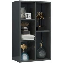 YOUTHUP Bibliothèque/Buffet Gris Brillant 45 X 25 X 80 Cm Aggloméré -Buffet et enfilade Soldes 51854712 3