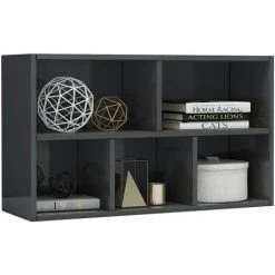YOUTHUP Bibliothèque/Buffet Gris Brillant 45 X 25 X 80 Cm Aggloméré -Buffet et enfilade Soldes 51854712 5