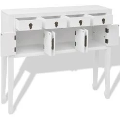 YOUTHUP œuffet En Style Chinois En Bois Massif Blanc - Blanc 8 YOUTHUP œuffet En Style Chinois En Bois Massif Blanc - Blanc -Buffet et enfilade Soldes 51860219 4
