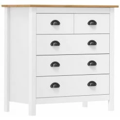 YOUTHUP œuffet Hill Range Blanc 79x40x80 Cm Bois De Pin Solide - Blanc
