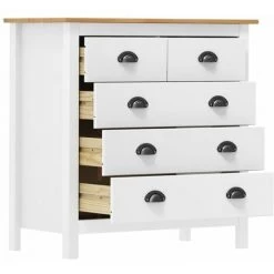YOUTHUP œuffet Hill Range Blanc 79x40x80 Cm Bois De Pin Solide - Blanc -Buffet et enfilade Soldes 51865320 3