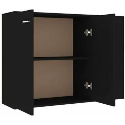 YOUTHUP œuffet Noir 105x30x75 Cm Aggloméré - Noir 9 YOUTHUP œuffet Noir 105x30x75 Cm Aggloméré - Noir -Buffet et enfilade Soldes 51869826 5