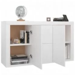 YOUTHUP œuffet Blanc 120x36x69 Cm Aggloméré - Blanc -Buffet et enfilade Soldes 51870008 4