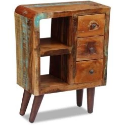 YOUTHUP Buffet Bois De Récupération Massif 60 X 30 X 80 Cm - Brun 6 YOUTHUP Buffet Bois De Récupération Massif 60 X 30 X 80 Cm - Brun -Buffet et enfilade Soldes 51872682 2