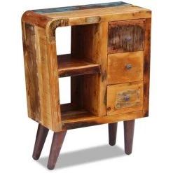 YOUTHUP Buffet Bois De Récupération Massif 60 X 30 X 80 Cm - Brun 8 YOUTHUP Buffet Bois De Récupération Massif 60 X 30 X 80 Cm - Brun -Buffet et enfilade Soldes 51872682 4