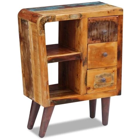 YOUTHUP Buffet Bois De Récupération Massif 60 X 30 X 80 Cm - Brun 5 YOUTHUP Buffet Bois De Récupération Massif 60 X 30 X 80 Cm - Brun – Image 5