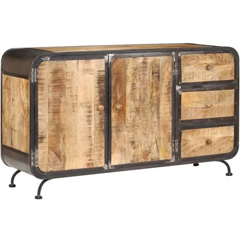 YOUTHUP Buffet 140 X 40 X 80 Cm Bois De Manguier Massif - Brun 1 YOUTHUP Buffet 140 X 40 X 80 Cm Bois De Manguier Massif - Brun