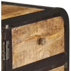YOUTHUP Buffet 140 X 40 X 80 Cm Bois De Manguier Massif - Brun 9 YOUTHUP Buffet 140 X 40 X 80 Cm Bois De Manguier Massif - Brun -Buffet et enfilade Soldes 51872834 5