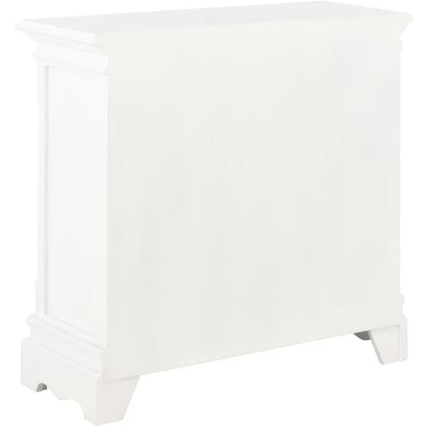 YOUTHUP Buffet Blanc 70 X 28 X 70 Cm Bois De Pin Massif - Blanc 5 YOUTHUP Buffet Blanc 70 X 28 X 70 Cm Bois De Pin Massif - Blanc – Image 5