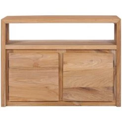YOUTHUP Buffet 80 X 30 X 60 Cm Bois De Teck Massif - Brun -Buffet et enfilade Soldes 51873270 3