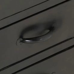 YOUTHUP Buffet 110x30x65 Cm Bois De Manguier Massif Brut Et Acier - Brun -Buffet et enfilade Soldes 51874820 5