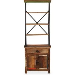 YOUTHUP Buffet Avec étagères Bois De Récupération Massif 65x30x180 Cm - Brun -Buffet et enfilade Soldes 51878012 3