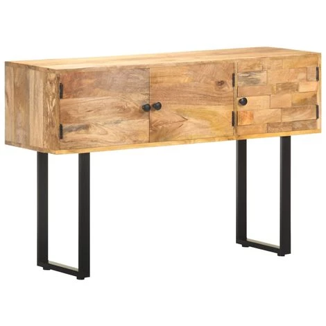 YOUTHUP Buffet 116x35x75 Cm Bois De Manguier Massif - Brun 1 YOUTHUP Buffet 116x35x75 Cm Bois De Manguier Massif - Brun