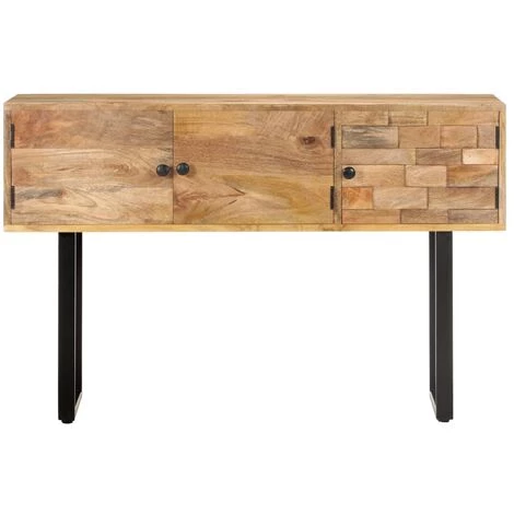 YOUTHUP Buffet 116x35x75 Cm Bois De Manguier Massif - Brun 3 YOUTHUP Buffet 116x35x75 Cm Bois De Manguier Massif - Brun – Image 3