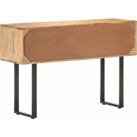 YOUTHUP Buffet 116x35x75 Cm Bois De Manguier Massif - Brun 4 YOUTHUP Buffet 116x35x75 Cm Bois De Manguier Massif - Brun – Image 4