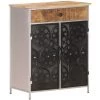 YOUTHUP Buffet 60x35x75 Cm Bois De Manguier Brut Et Fer - Brun