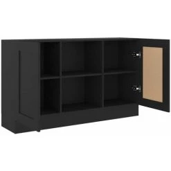 YOUTHUP Buffet Noir 120x30,5x70 Cm Aggloméré - Noir 9 YOUTHUP Buffet Noir 120x30,5x70 Cm Aggloméré - Noir -Buffet et enfilade Soldes 51896783 5