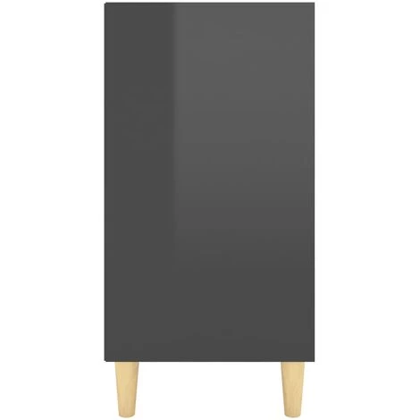 YOUTHUP Buffet Gris Brillant 103,5x35x70 Cm Aggloméré - Gris 5 YOUTHUP Buffet Gris Brillant 103,5x35x70 Cm Aggloméré - Gris – Image 5