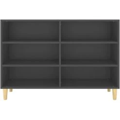 YOUTHUP Buffet Gris 103,5x35x70 Cm Aggloméré - Gris 8 YOUTHUP Buffet Gris 103,5x35x70 Cm Aggloméré - Gris -Buffet et enfilade Soldes 51897239 4