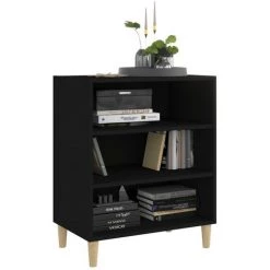 YOUTHUP Buffet Noir 57x35x70 Cm Aggloméré - Noir -Buffet et enfilade Soldes 51897245 3