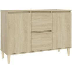YOUTHUP Buffet Chêne Sonoma 103,5x35x70 Cm Aggloméré - Brun 6 YOUTHUP Buffet Chêne Sonoma 103,5x35x70 Cm Aggloméré - Brun -Buffet et enfilade Soldes 51897274 2