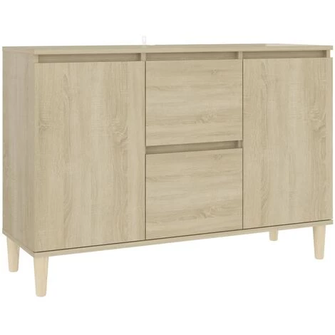 YOUTHUP Buffet Chêne Sonoma 103,5x35x70 Cm Aggloméré - Brun 2 YOUTHUP Buffet Chêne Sonoma 103,5x35x70 Cm Aggloméré - Brun – Image 2