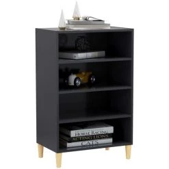 YOUTHUP Buffet Gris 57x35x90 Cm Aggloméré - Gris -Buffet et enfilade Soldes 51897277 3