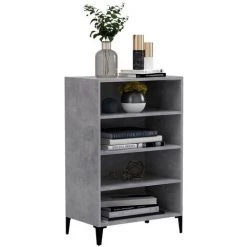 YOUTHUP Buffet Gris Béton 57x35x90 Cm Aggloméré - Gris 7 YOUTHUP Buffet Gris Béton 57x35x90 Cm Aggloméré - Gris -Buffet et enfilade Soldes 51897300 3