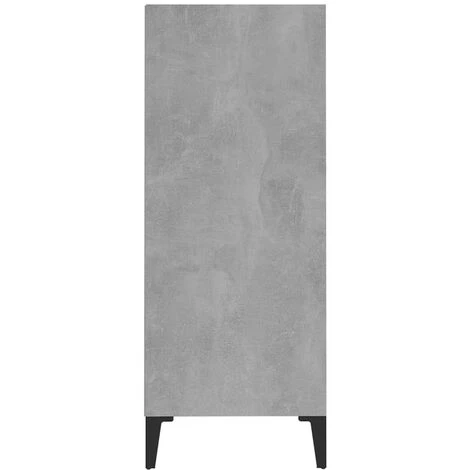 YOUTHUP Buffet Gris Béton 57x35x90 Cm Aggloméré - Gris 5 YOUTHUP Buffet Gris Béton 57x35x90 Cm Aggloméré - Gris – Image 5