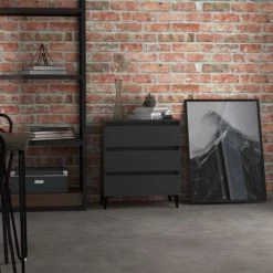 YOUTHUP Buffet Gris 60x35x69 Cm Aggloméré - Gris