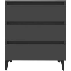YOUTHUP Buffet Gris 60x35x69 Cm Aggloméré - Gris 8 YOUTHUP Buffet Gris 60x35x69 Cm Aggloméré - Gris -Buffet et enfilade Soldes 51898326 4