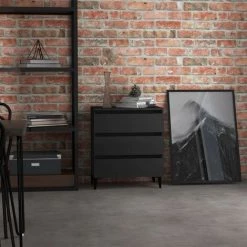 YOUTHUP Buffet Gris Brillant 60x35x69 Cm Aggloméré - Gris