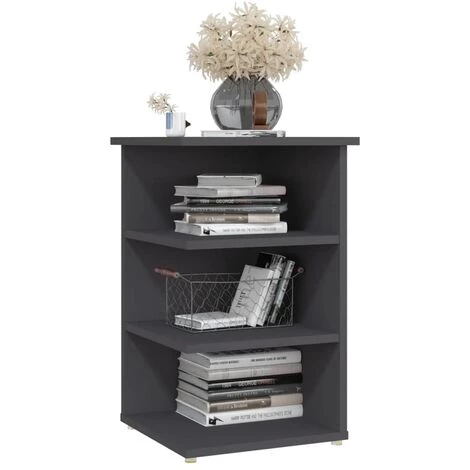 YOUTHUP Armoire Latérale Gris 35x35x55 Cm Aggloméré - Gris 3 YOUTHUP Armoire Latérale Gris 35x35x55 Cm Aggloméré - Gris – Image 3