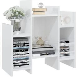 YOUTHUP Armoire Latérale Blanc Brillant 60x26x60 Cm Aggloméré - Blanc -Buffet et enfilade Soldes 51898390 4