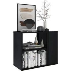 YOUTHUP Armoire Latérale Noir Brillant 60x30x50 Cm Aggloméré - Noir -Buffet et enfilade Soldes 51898402 3