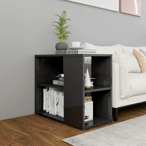 YOUTHUP Armoire Latérale Gris Brillant 60x30x50 Cm Aggloméré - Gris 1 YOUTHUP Armoire Latérale Gris Brillant 60x30x50 Cm Aggloméré - Gris