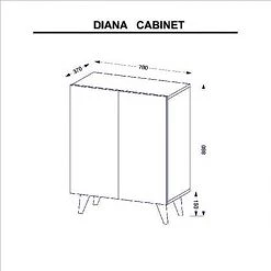 HOMEMANIA Meuble De Rangement Multi-Usages Diana - Avec Portes, Etageres - Bureau, Salon, Salle - Blanc, Noyer En Panneau D'agglomere Melamine, 70 X 37 X 88 Cm 7 HOMEMANIA Meuble De Rangement Multi-Usages Diana - Avec Portes, Etageres - Bureau, Salon, Salle - Blanc, Noyer En Panneau D'agglomere Melamine, 70 X 37 X 88 Cm -Buffet et enfilade Soldes 51962558 4