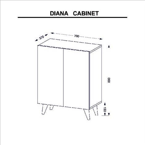 HOME MANIA Meuble De Rangement Multi-Usages Diana - Avec Portes, Etageres - Bureau, Salon, Salle - Blanc, Chene En Panneau D'agglomere Melamine, 70 X 37 X 88 Cm 4 HOME MANIA Meuble De Rangement Multi-Usages Diana - Avec Portes, Etageres - Bureau, Salon, Salle - Blanc, Chene En Panneau D'agglomere Melamine, 70 X 37 X 88 Cm – Image 4