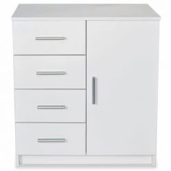 Topdeal Buffet Aggloméré 79 X 35 X 88 Cm Blanc -Buffet et enfilade Soldes 52085075 4