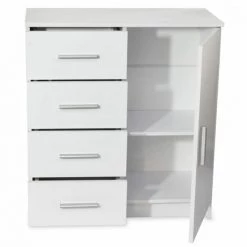 Topdeal Buffet Aggloméré 79 X 35 X 88 Cm Blanc -Buffet et enfilade Soldes 52085075 5