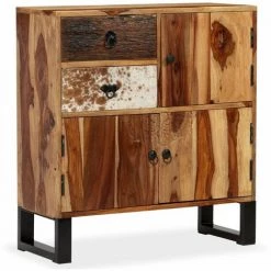 Topdeal Buffet Bois Massif De Sesham 70 X 30 X 80 Cm