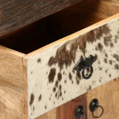 Topdeal Buffet Bois Massif De Sesham 70 X 30 X 80 Cm -Buffet et enfilade Soldes 52085084 5