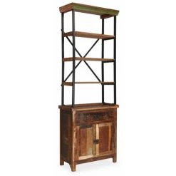 Topdeal Buffet Avec étagères Bois De Récupération Massif 65x30x180 Cm